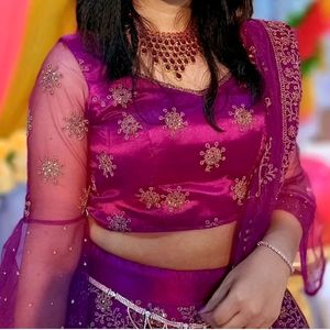 Lehenga Wine Colour