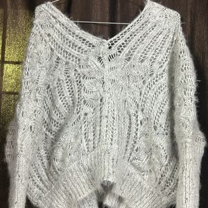 Knitted White Sweater