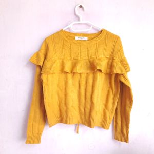 Mustard Sweater Top