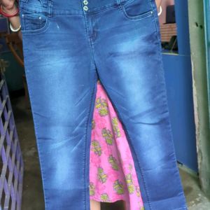 Hight Waist Skinny Jeans Blue