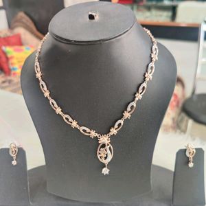 Rose Gold 92.5 Sterling Silver Set For Womens