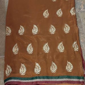 Brown Heavy Ethnic Saree