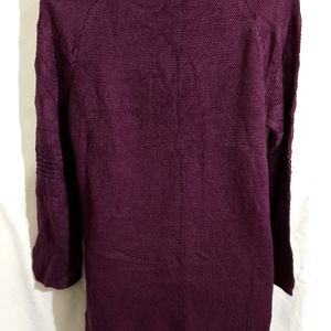 Wine Woolen Top