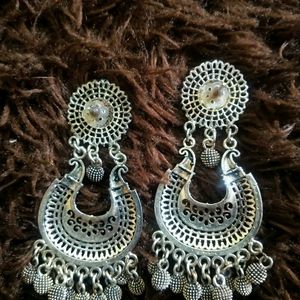 Oxidized Silver Earrings