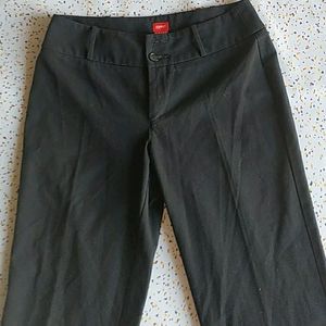 Black Straight Trousers-women