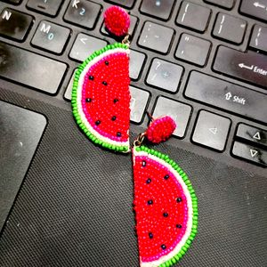 Handmade Watermelon Earrings.