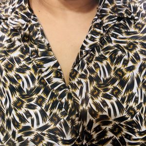 Animal Print Short Shirt Kurti Style