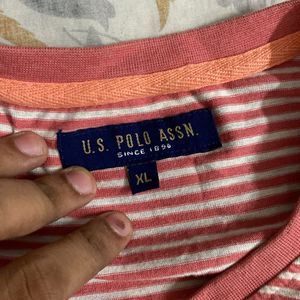US Polo Asian V neck T-shirt for men