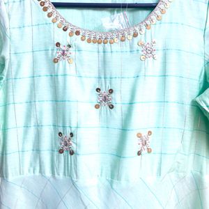 Beautiful Mint Color Kurti Size L