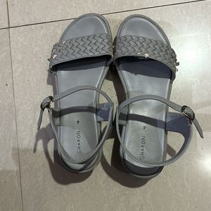 Khadims Grey Sandal Size UK4/EURO37