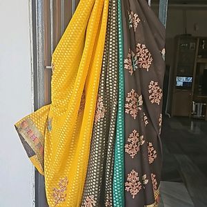 Pure Banarasi Saree(Half Saree Style)