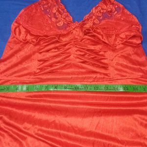 Flawless Satin Red Luxerious Nighty