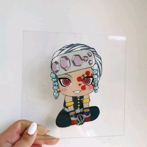 Demon Slayer Character Chibi Glass Painting