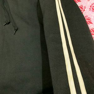 Black Striped Hoodie