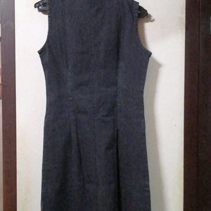 Sleeveless Denim A-Line Dress