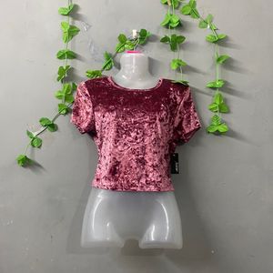 Velvet Crop Top Unique Pieces