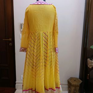 Yellow Anarkali Suit Set