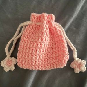 Crochet Granny Square Tote Bag And Mini Pouches