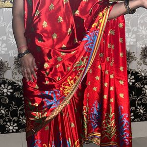 Crepe saree with blouse