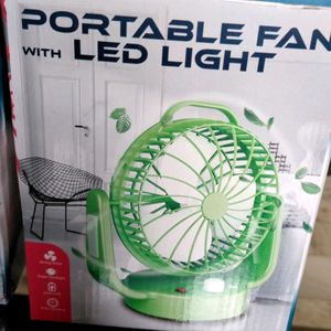 Portable Fan With Led Light