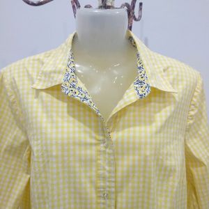 Sale🔥Yellow & White Checkered Shirt