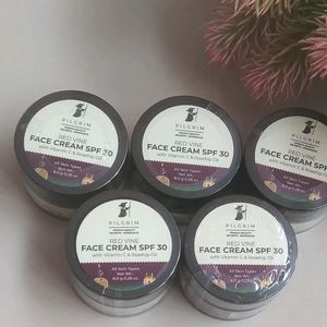 Combo Of 5 Pilgrim Red Vine Face Cream