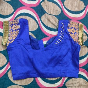 Mharoom + Blue+ Golden Party Wear Saree