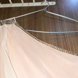 Designer peach One Shoulder Dress