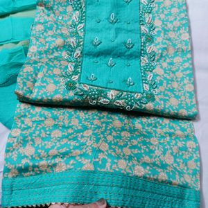 Sea Green Dress Material