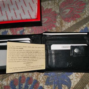 WILDHORN real top grain leather black wallet +belt