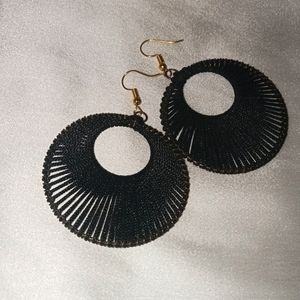 Black Hoop Earrings