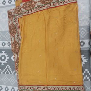 Mustard Saree