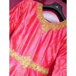 Heavy Pink Ethnic Gown