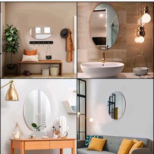 Oval Wall Adhesive Mirror Pack Of 3