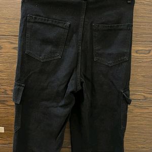 Black High Waisted Cargo Pants