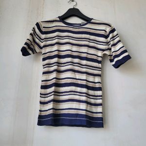 Stripped Knitted Pattern Top