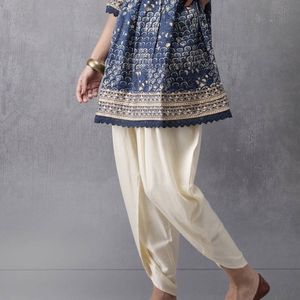 Shining Kurta With Dhoti Set For Traditional