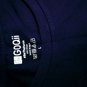 Dark Blue Long Sleeves "GoQii" Branded T-shirt 💙