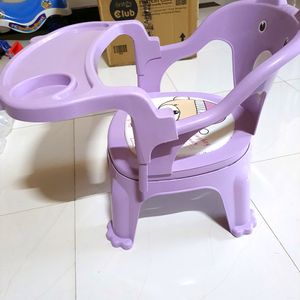 Feeding Chair With Trey Purple In Color