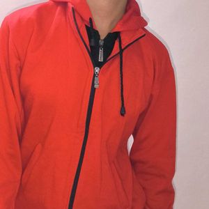 Women Red Jacket With Hood