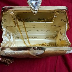 Golden Partywear Clutch