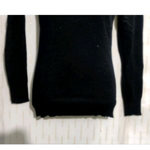 Black Shining Sweater Top