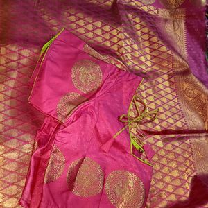 Silk Saree With Xl Blouse