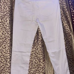 White Straight Jeans For Womens