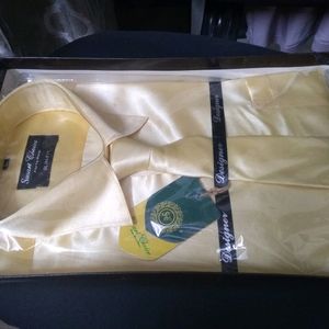 Yellow Party Wear Shirt Unpacked Brand New