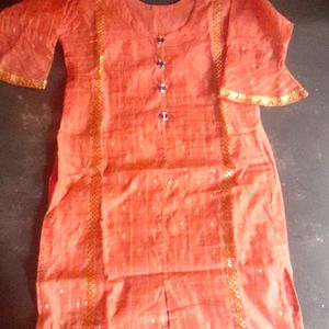 Peach Color Kurti