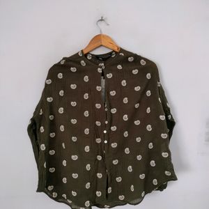 Olive Printed Top (Women's)