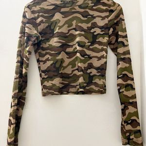 Mesh Camouflage Top