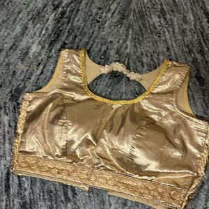 Golden Sleeveless Blouse