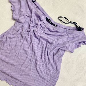 Lavender Off Shoulder Top